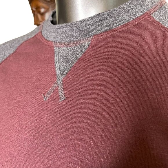 Eddie Bauer Pullover Sweat Shirt Brown Mens Crew Neck Size Large u Raglan Sleeve - Picture 5 of 8